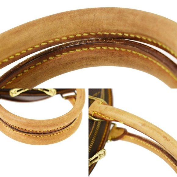 LOUIS VUITTON LV Logos Ellipse MM Hand Bag Monogram Leather Brown M51126 76YD171 - Picture 13 of 16